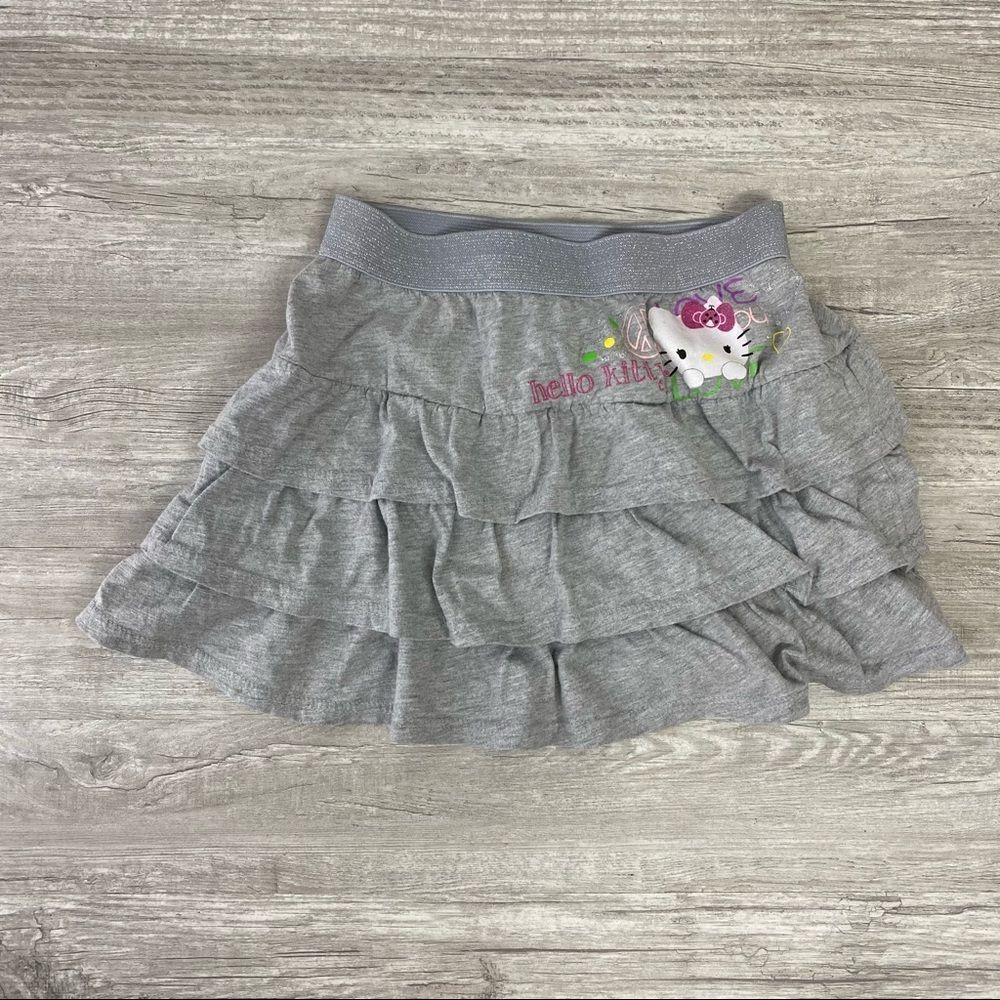 Sanrio hello Kitty Gray glitter tier stretch skirt